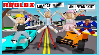 Aku Dan Adiku Lompat Tinggi Melewati Rumah Di Roblox Brookhaven ft Shasyaalala [upl. by Morna]