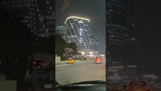 Night Drive through Knowledge City Hyderabad Hitec City nightlife driving skyscraper building [upl. by Lillie]