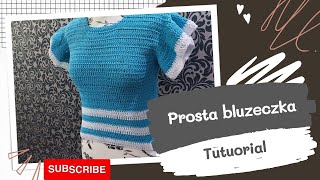 Prosta bluzka na szydełku  Simply crochet blouse  bluzkanaszydelku crochetblouse [upl. by Cassell]