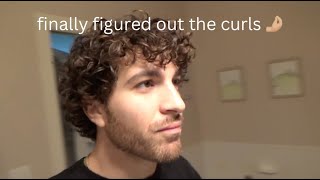 mens life changing curly hair styling routine [upl. by Ahsilrak]