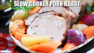 Slow Cooker Pork Roast Recipe  Sweet and Savory Meals [upl. by Aikrahs]