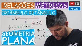 ⭕ Relações Métricas no Triângulo Retângulo Demonstração e Exercícios  GEOMETRIA PLANA Aula 13 [upl. by Errecart270]