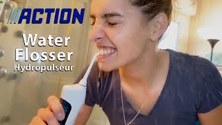 TESTE DU HYDROPULSEUR Water Flosser de chez ACTION optismile [upl. by Deron]