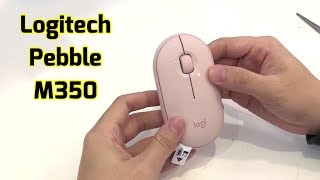 Đánh giá Logitech Pebble M350 giá 435k dòng silent có thể kết nối 2 thiết bị cùng lúc [upl. by Yema]