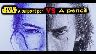 Drawing Star Wars 9  A Pencil VS A Ballpoint Pen  DP Truong [upl. by Fernald864]