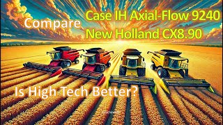 Compare Farm Tech Battle Case IH 9240 vs New Holland CX890 Combine Harvester in Action farming [upl. by Jackquelin]