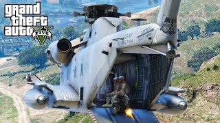 Rear Gunner Shooting From Special Operations Helicopter in GTA 5 [upl. by Arayk87]