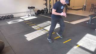 Agility Ladder Ickey Shuffle w fast feet [upl. by Atteloiv]