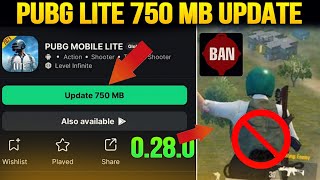 Finally😍 750 Mb Update Live In Pubg Mobile Lite  0280 Update Pubg Lite  Pubg Lite Id Ban Start [upl. by Esyli]