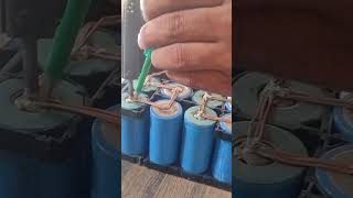 Lithium battery series connection automobile batterytechnology lithiumionbattery machine funny [upl. by Lerak]