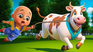 Animal Farm Song Cow Version  Five Little Monkeys  Nursery Rhymes and Kids Songs  Baby Bobo [upl. by Korten539]