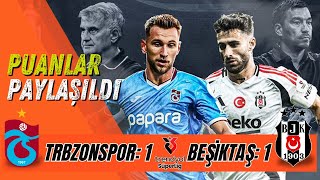 🔴 TRABZONSPOR 1  BEŞİKTAŞ 1  DERBİDE PUANLAR PAYLAŞILDI Beşiktaş Trabzonspor maçözeti [upl. by Anitsyrc]