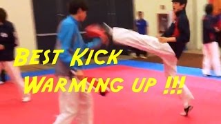 Warming Up Exercises Before Taekwondo Competition NONSTOP KICK [upl. by Ennaj]