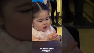 Mochis new favoritetruffle pasta yummy baby cute food happy [upl. by Anits]