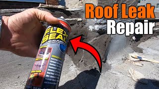 How To Fix A Roof Leak With Flex Seal  THE HANDYMAN [upl. by Aierdna]