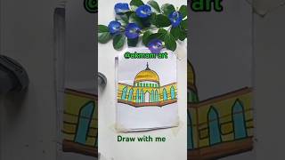 Al aqsa mosque islamic paint islamicart paintingeasy art arabic shortvideo viral for easy [upl. by Yannodrahc71]