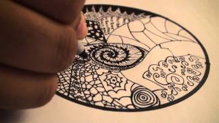 Lets Draw  001 How to Draw Zentangles Doodle Art DrawCartoonsEasy HD [upl. by Aina895]