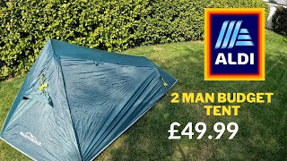 REVIEW of Aldi Adventuridge 2 man tent first look unboxing  Is it any good [upl. by Aerdnad]