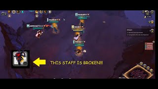 BLOODMOON STAFF IS BROKEN IN ALBION ONLINE HGS ABUSE RIGHT NOW HG 5V5 HIGH INFAMY FIGHTS [upl. by Rebme37]