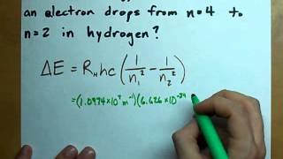 Energy Released ΔE for electron in Hydrogen Atom [upl. by Dorraj]