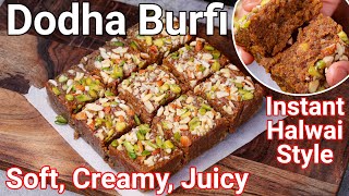 Dodha Burfi  Instant Halwai Style Barfi  Soft amp Juicy Doda Burfi  No Sugar Syrup No MawaKhoya [upl. by Kirkwood]