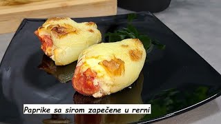 PAPRIKE SA SIROM ZAPEČENE U RERNI  letnji brzi rucak mogla bi ih jesti svaki dan [upl. by Chuah]