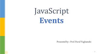 13 Event handling in JavaScript  onclick  onfocus  onblur  onmouseover  onmouseout  onload [upl. by Kloman]