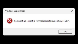 📜 Cannot find script file SystemServicevbs error Windows [upl. by Daren801]