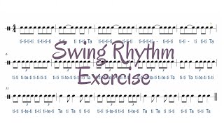 SWING RHYTHM EXERCISE musiclessons learningmusic [upl. by Assisi]