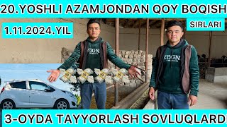 20YOSHLI AZAMJONDAN SOVLUQ BOQISH 3OYDA QOYLARDI TAYYORLASH SIRLARI QANDA OHRIGACHA KORING [upl. by Yllen]