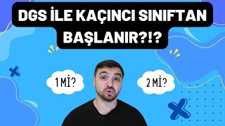 DGS ile 3 sınıftan başlanmıyor DGS ile kaçıncı sınıftan başlarım DGS ösym [upl. by Gianina]