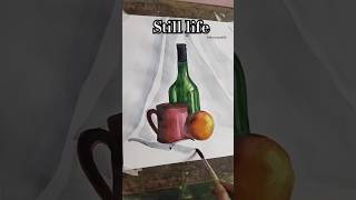 Still life stilllife watercolorpainting youtubeshorts trendingshorts art drawing [upl. by Pinckney]