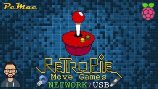 RetroPie Move Game Roms USBNetwork [upl. by Yecies]