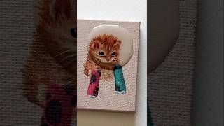 Czy koty się nudzą 🤔🐈 ciekawostki koty acrylicpainting [upl. by Shepperd861]