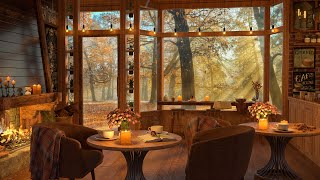 A Warm and 4K Cozy Coffee Shop  Smooth Piano Jazz Music for Relaxing Studying and Working [upl. by Rubin119]