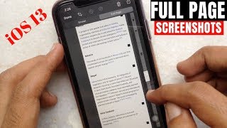 How To Take Full Page Screenshots In iOS 13 Scrolling Screenshot [upl. by Hintze]