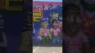 sickid piece on art gallery graffiti california losangeles hollywood funny sola sickid [upl. by Nrehtak375]