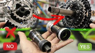 Bike Upgrades Shimano Hollowtech II Bottom Bracket and cranks Replacement [upl. by Notnirb]