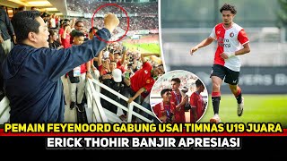 TERIMA KASIH PAK ERICK Pemain Feyenoord tergoda gabung TimnasEfek Juara disorot dunia [upl. by Nnyladnarb]