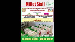 Thiru Foods Welcomes to Millet Stall in Lakshmi Mahal Ashok Nagar  Instant 100 Millet Dosa Recipes [upl. by Anatolio632]