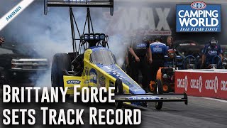 Brittany Force sets zMAX Dragway Track Record [upl. by Neom]