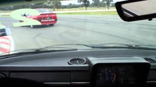 Alfetta GT at Winton chasing Alfa 75 [upl. by Euqinmod]