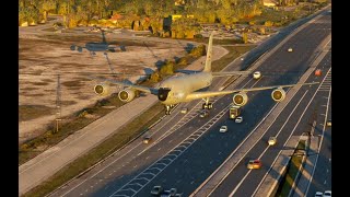 C135 landing smoothly at Miami Airport [upl. by Isdnil]