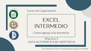 CURSO EXCEL INTERMEDIO COMO APOYO A LA DOCENCIA PRACTICA 3 [upl. by Eelrak]