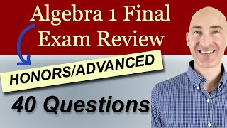 Algebra 1 Final Exam Review Honors Advanced [upl. by Adnilav]