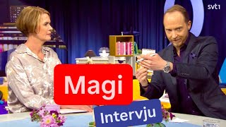 Magi amp intervju med komikern  magikern Håkan Berg SVT Go’Kväll [upl. by Gabrila]