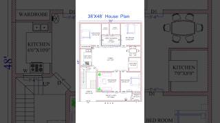 200 guj ke makan ke nakshey  3848 house plan  38by48 house map  viral house shorts youtube [upl. by Eluj]