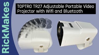 TOPTRO TR27 Adjustable Portable Video Projector with Wifi and Bluetooth [upl. by Netsrijk]