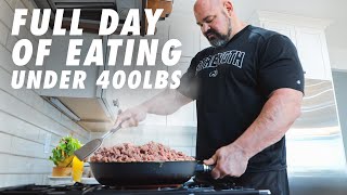 FULL DAY OF EATING TO GET UNDER 400LBS  4620 CALORIES [upl. by Sialac]