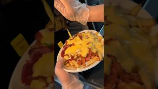 The LOADED CHEESE FRIES from Burger Village on Long Island NY 🧀🍟🤤 DEVOURPOWER [upl. by Giltzow]